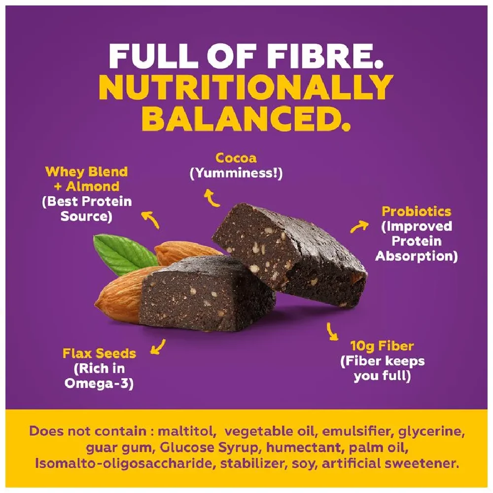 Yoga Bar 20g Protein Bar - Chocolate Brownie, No Added Sugar, Loaded With Fibre, 70 g (Pack of 6), 70 g (Pack of 6)-7.webp